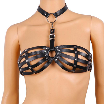 Erotic Waistband Sexy Leather Bra Harness Bondage / Bra Garter Body Cage Straps Belts For Women - EVE's SECRETS
